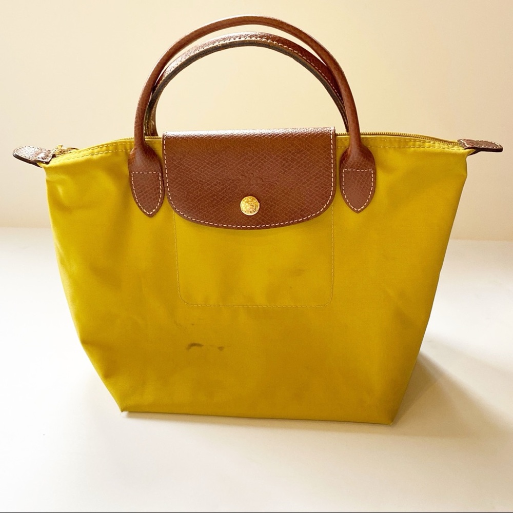 Longchamp small LePliage tote mustard yellow - Picture 1 of 8